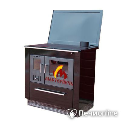 Отопительно-варочная печь МастерПечь ПВ-07 экстра с духовым шкафом, 7.2 кВт (черный)